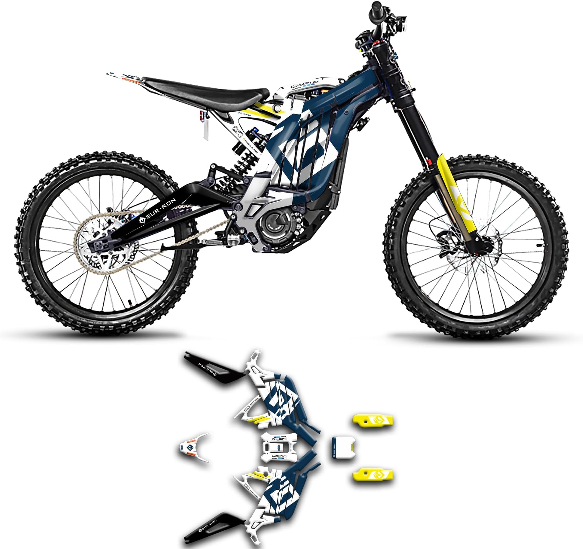 Kungfu Graphics Decal Kit for Surron Sur-Ron Light Bee X LBX with DNM Fork 2017-2024 Off-Road Motorcycle, SRX17N032-KR