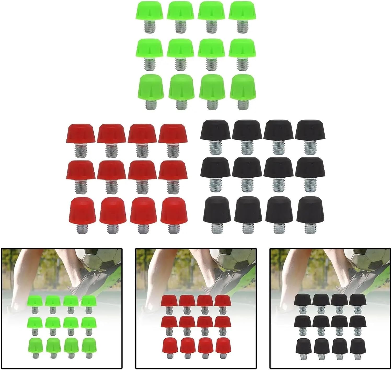Football Boot Studs 24pcs Football Shoe Spikes Soccer Boot Cleats Studs for Outdoor Athletic Sneakers Sports Training Indoor