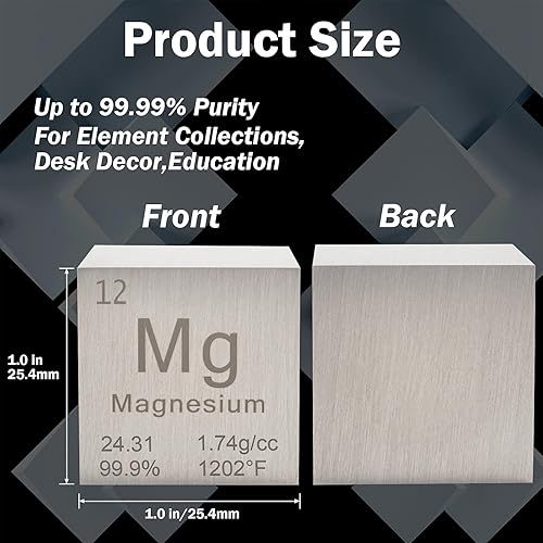 Miniatura 8 de Cubo de aluminio de densidad de metal, cubo de elementos de alta densidad de metal puro para colecciones de elementos, experimentos de laboratorio,