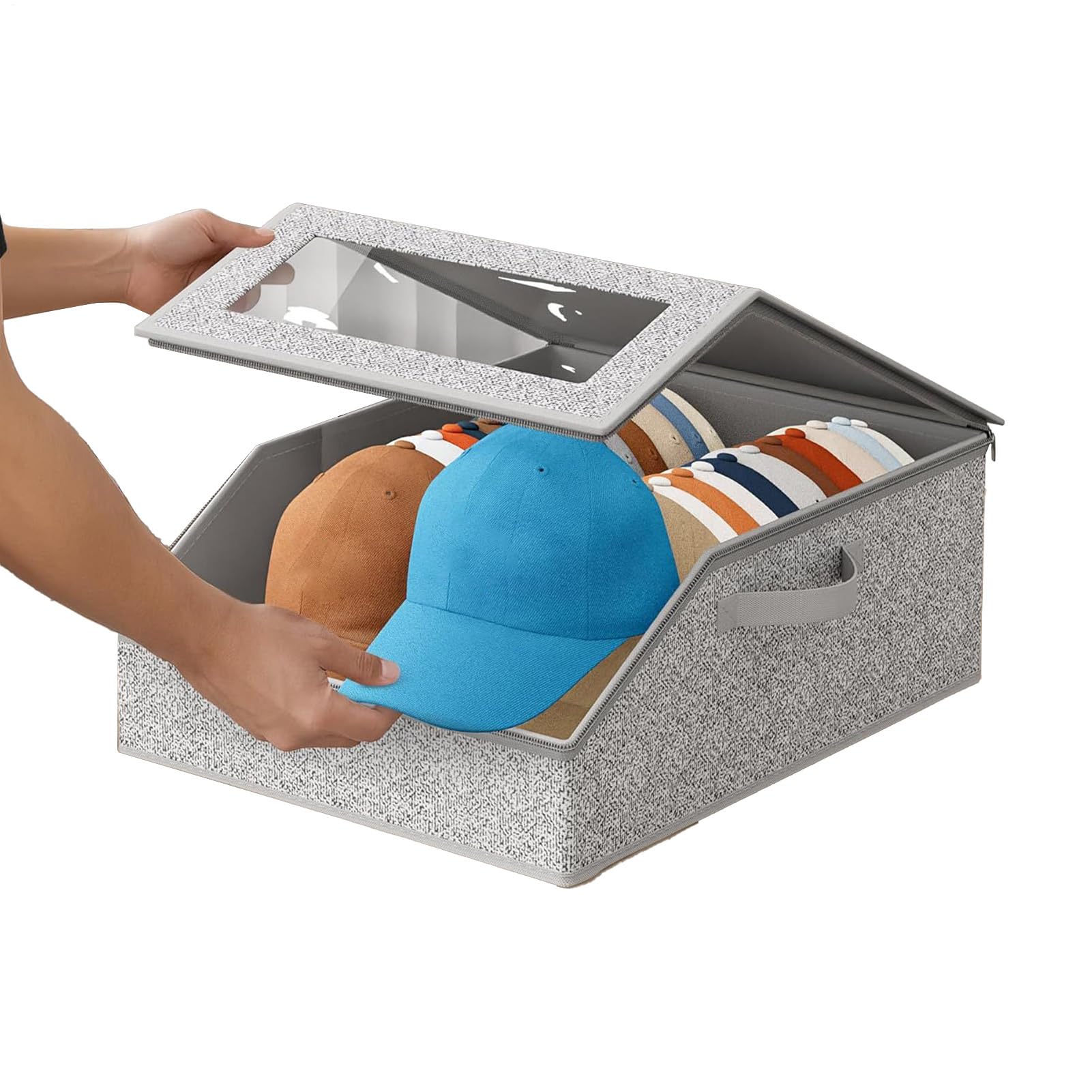 Boîtes à chapeaux en carton avec fenêtre transparente pour rangement de maison
