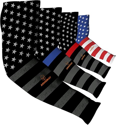 ARMORAY Mangas de brazo para hombres y mujeres, protección solar UV, cubierta de tatuajes, manga deportiva para golf, correr, fútbol