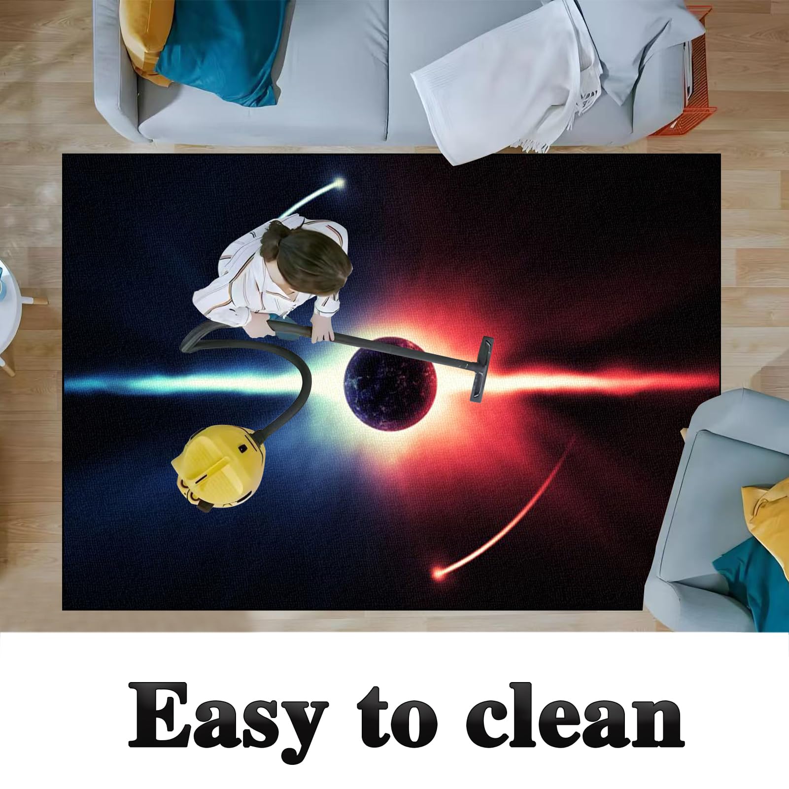 Tapis de chaise de jeu pour moquette et parquet - Antidérapant - 120 x 150 cm - Protection de sol lavable pour chaises roulantes - Idéal pour la maison et le bureau