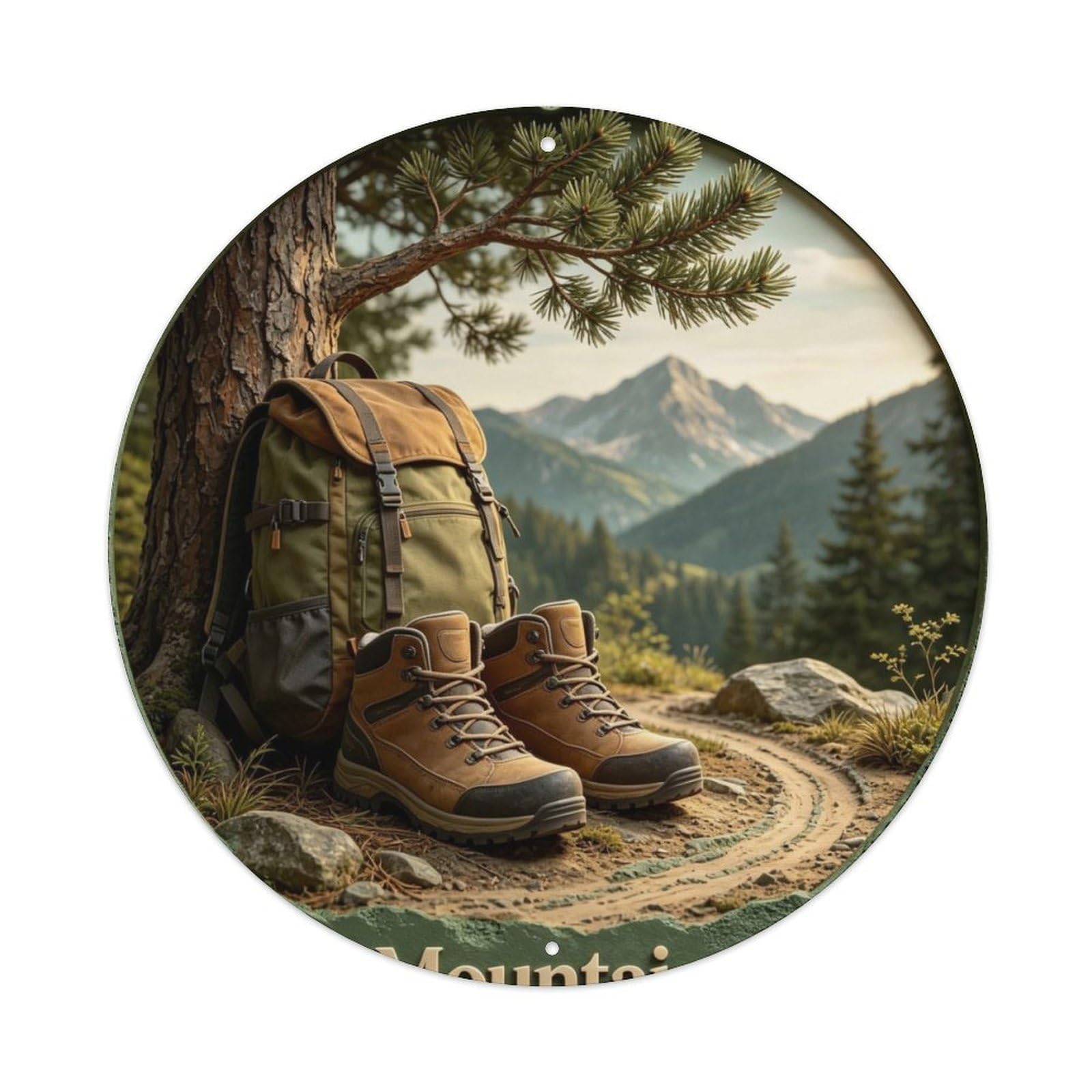 Wild Mountain Hike Metal Tin Sign Plaque