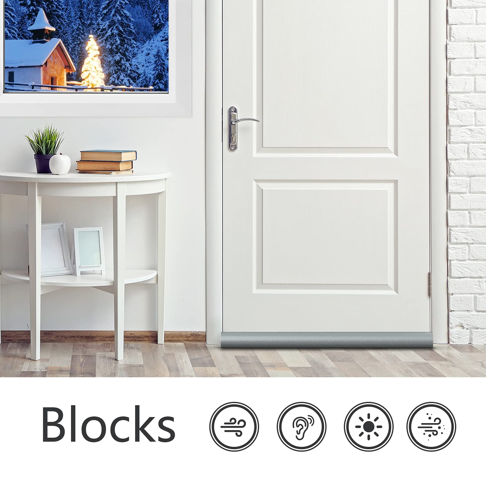 Bidakid Twin Door Draft Stoppers,2 Pack Draft Blocker for Bottom of