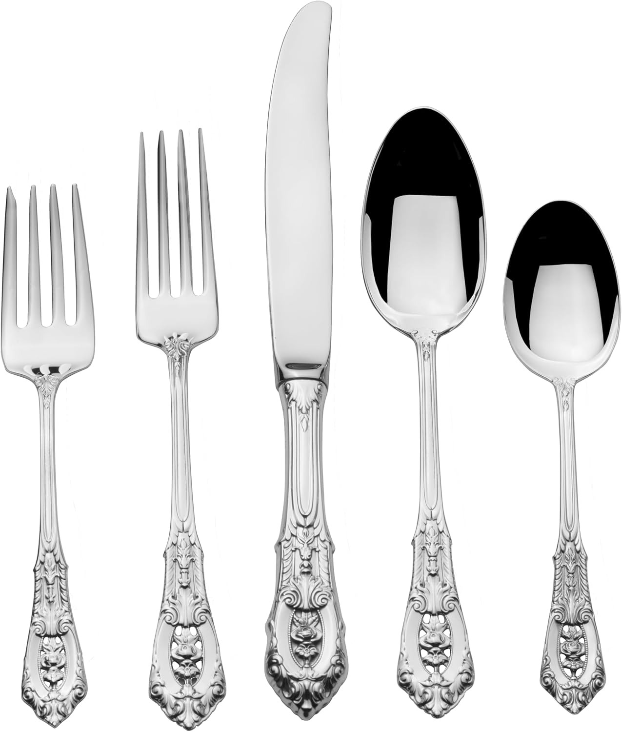 Wallace Rose Point Sterling Silver 5-Piece Place Setting