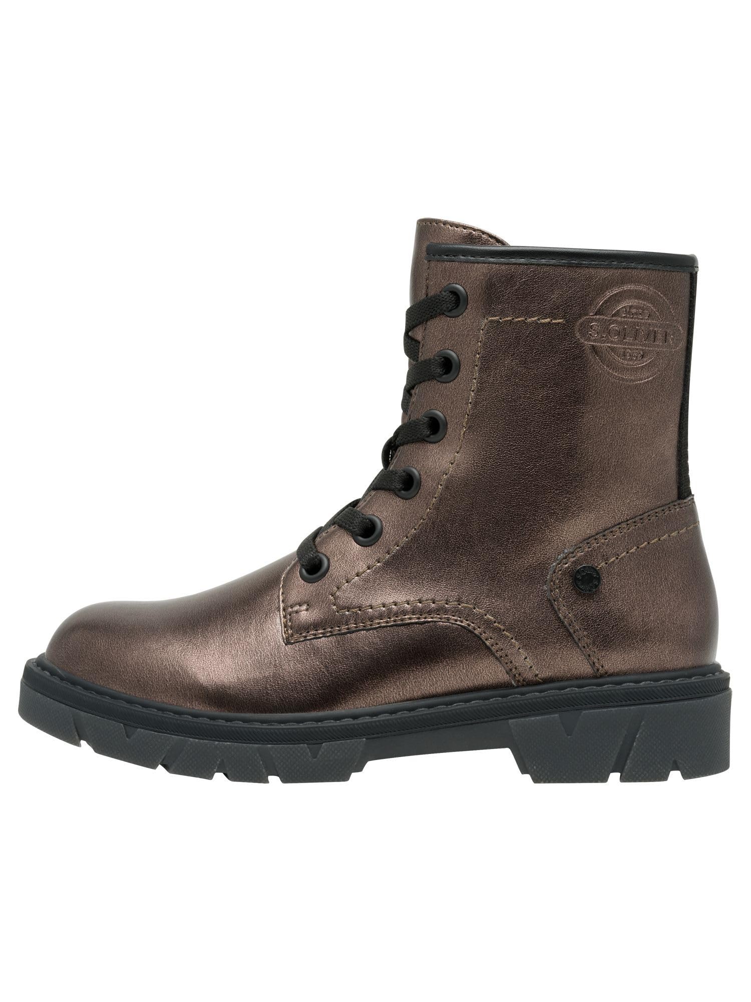 s.Oliver Women's Damen Lace Boot Flat 5-25241-43 Ankle, Grey (Pewter), 6.5 UK