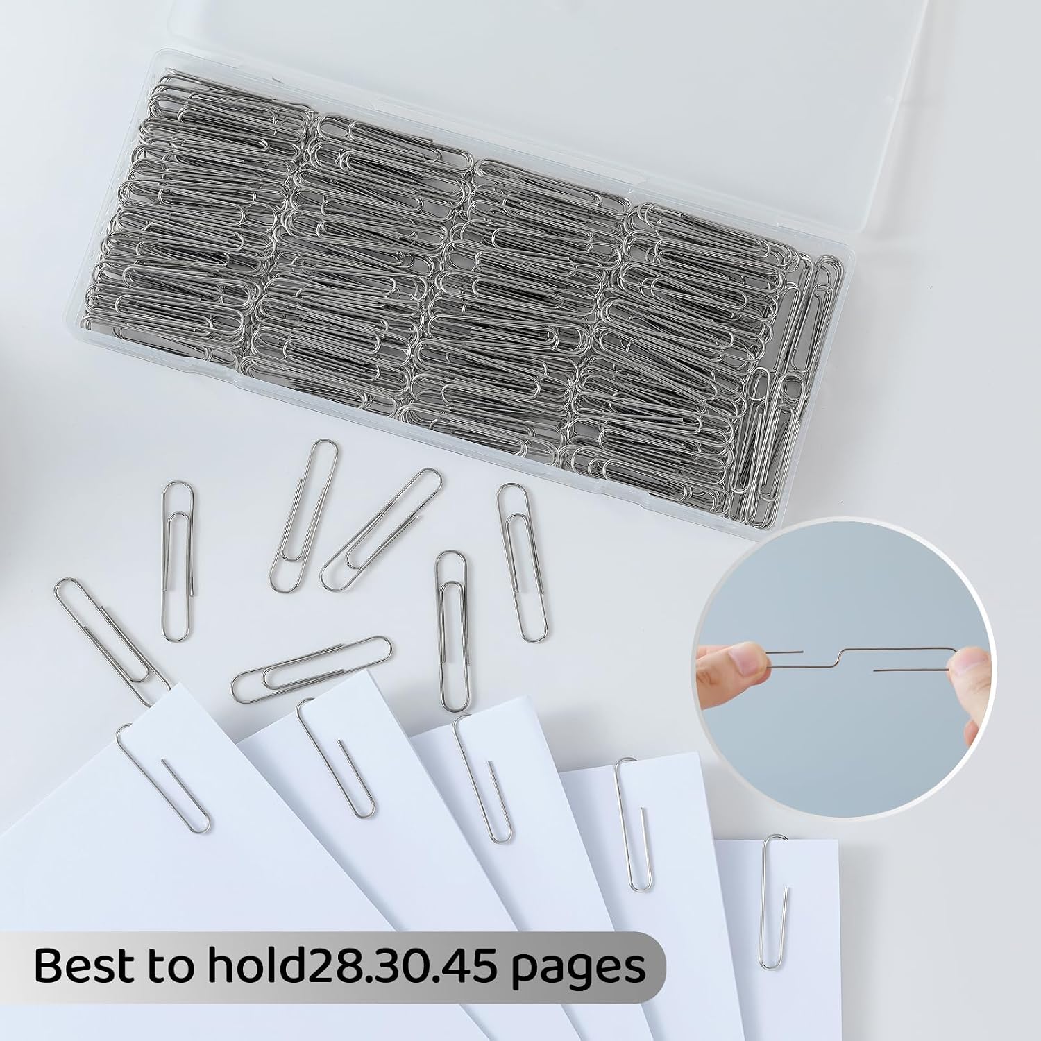 280 Pcs Large Paper Clips, 2 Inch Jumbo Paperclip, Stainless Steel Paper Clips Large, Silver Paperclips for Home, School, Office Supplies image 3