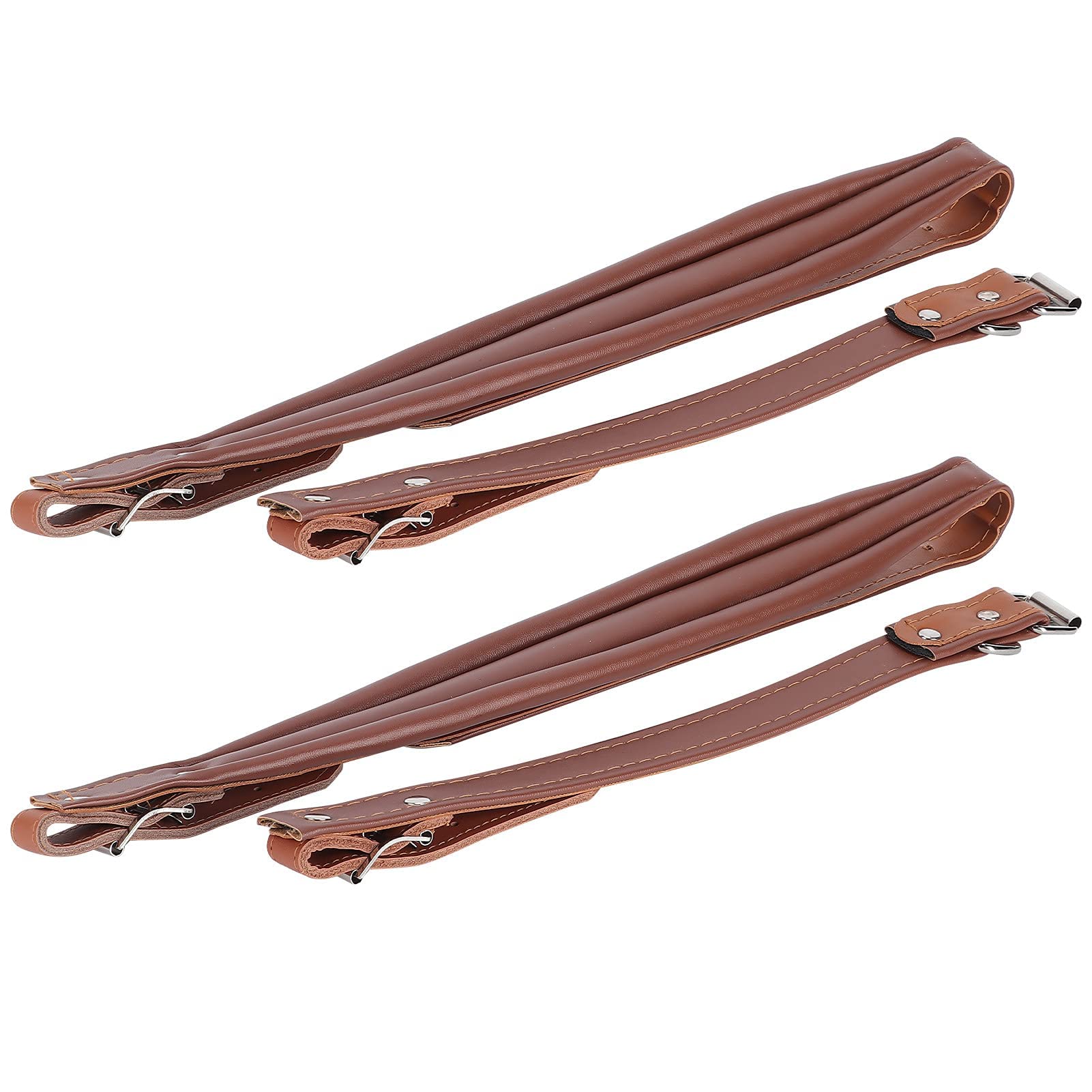LiebeWH 2Pcs Akkordeon Schultergurte 83-110cm Verstellbare Akkordeon Gurt PU Lederriemen Zubehör mit Stabilen Schnallen für 16-120 Bass Coffee