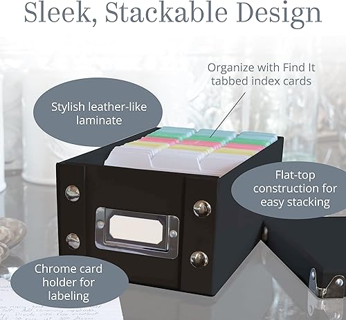 Miniatura 5 de Caja archivadora para fichas Snap-N-Store, color negro, Negro