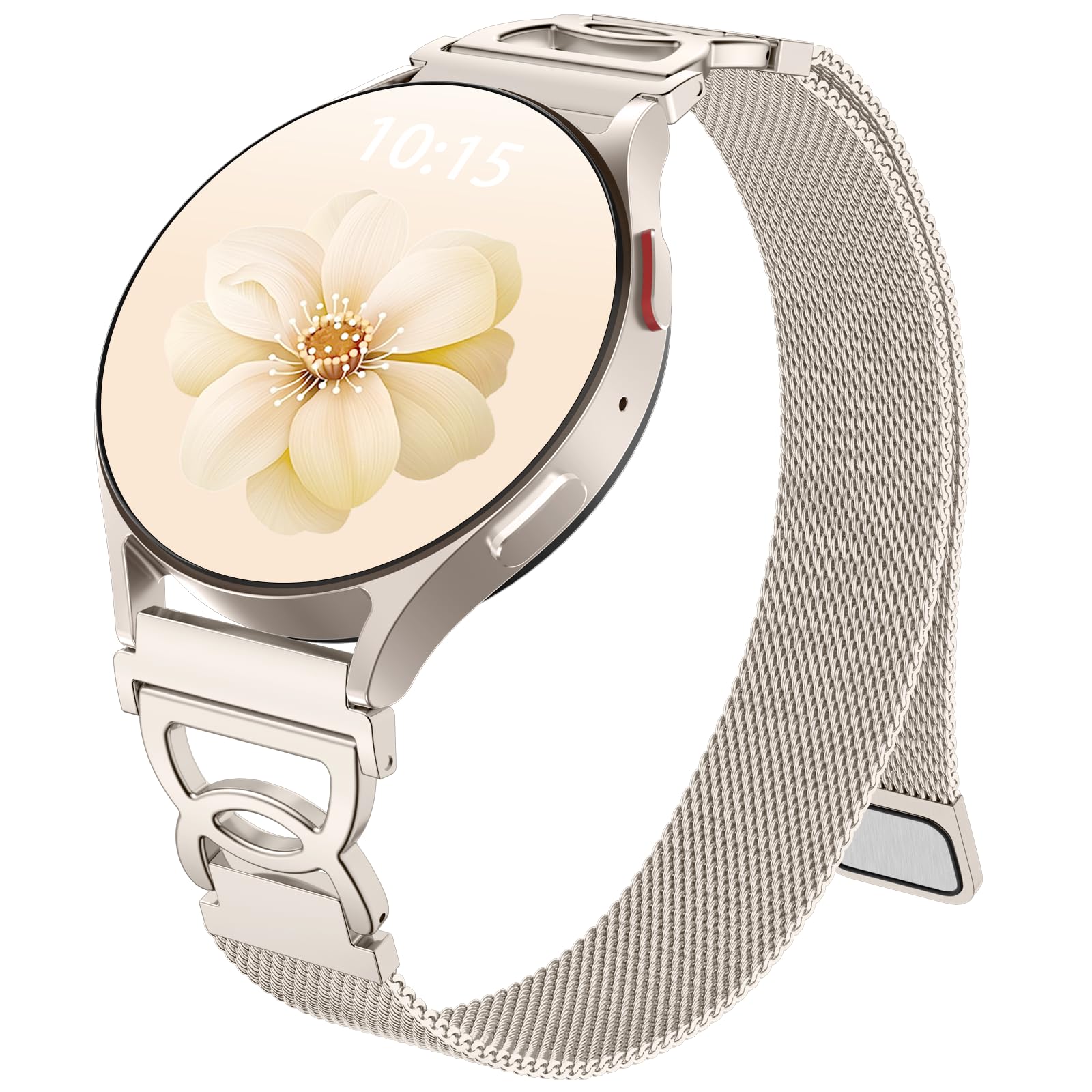 Photo 1 of Adorve Slim Metal Strap Compatible with Galaxy Watch 7 Band, Galaxy Watch 6 Band, 5/4/FE/Pro/Classic/Active 2, 20mm Replacement Strap for Samsung Watch Bands for Women