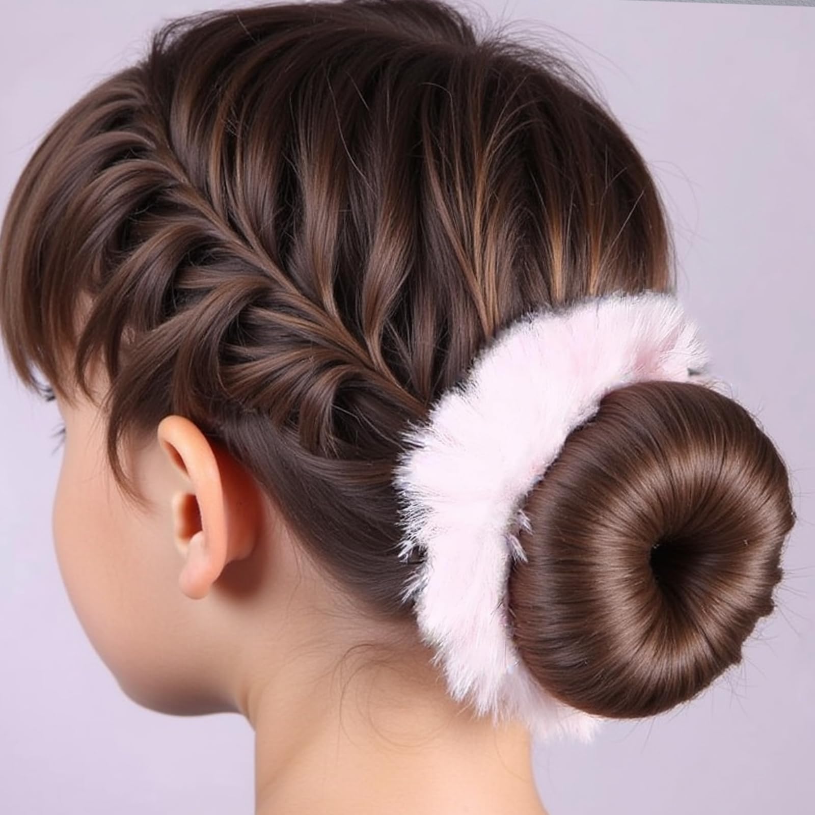 4PCS Fuzzy Hair Ties,Artificial Rabbit Fur Hair Bobbles Hair Bands,Fluffy Scrunchy Hair Scrunchie,Elasticated Plush Hair Bands,Hair Accessories for Girls,Women - Image 3