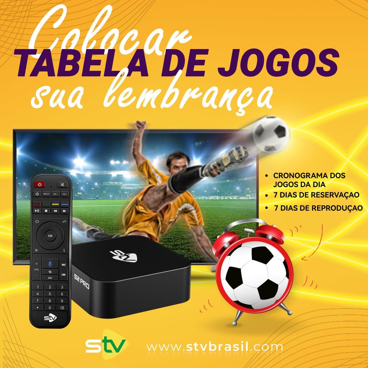 S2 PRO Media Box displaying sports content schedule