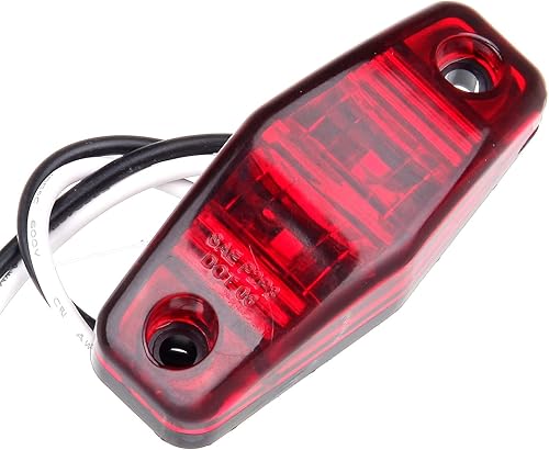 Miniatura 5 de 2.5 pulgadas, 4 unidades, ámbar, 5 luces ovaladas rojas para remolque, luces LED laterales para guardabarros, luces universales para remolque, luces