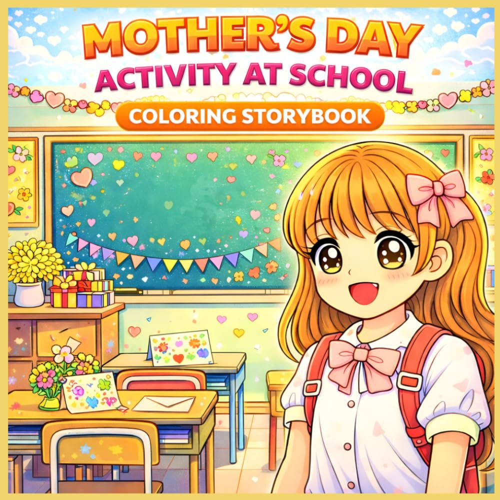 Mother’s Day Activity at School Coloring Storybook for Kids: Classroom Story with Crafts, Writing & SEL – Love & Gratitude for Ages 3–8