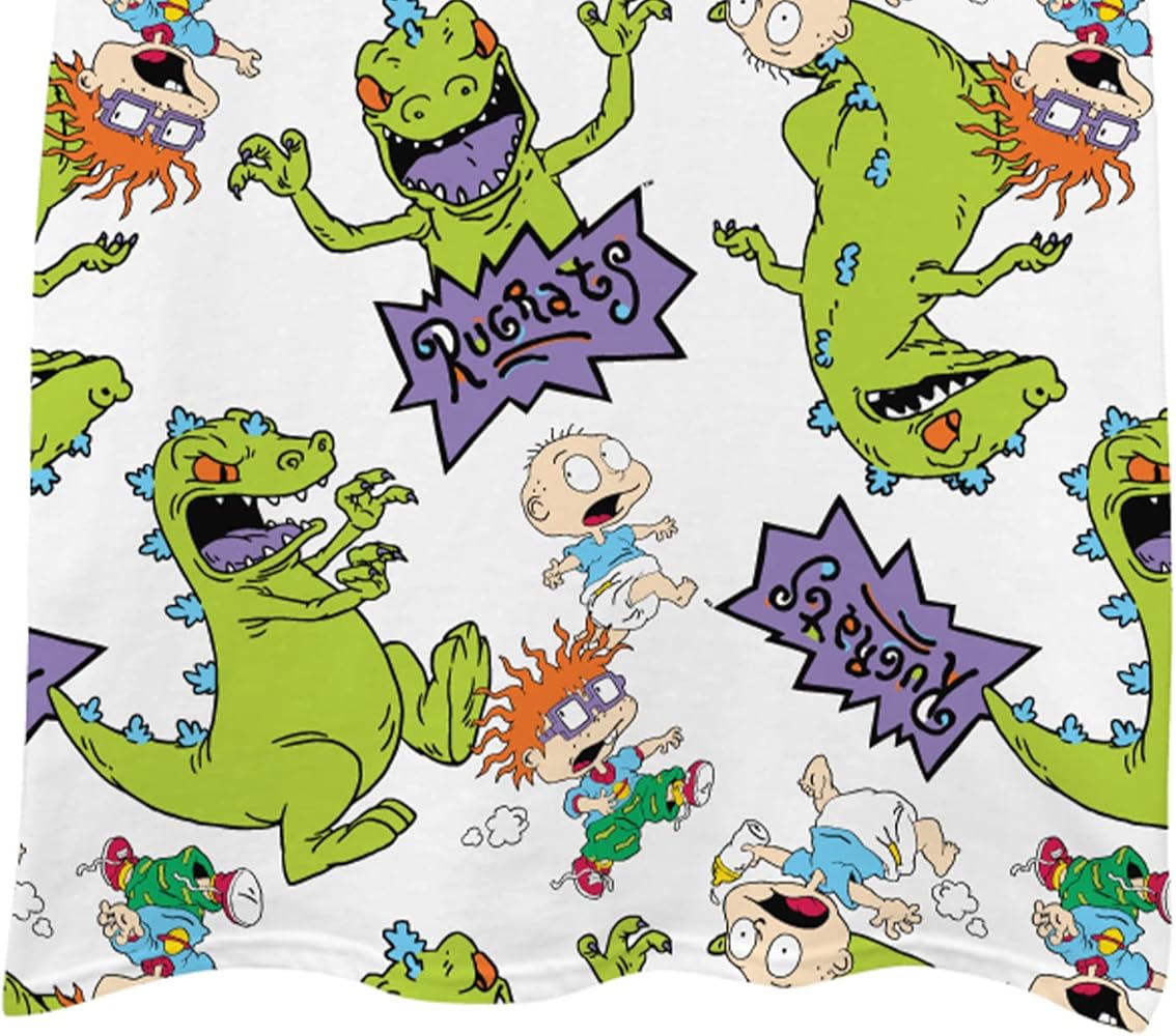 T-SHIRT HOMME NICKELODEON noir Nicktoons Rugrats Rocko Bob l'éponge