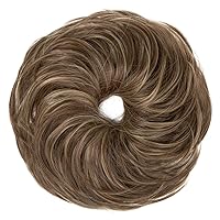 Vista 3 de SarLa - 1 pieza de cabello sintético en forma de moño estilo rizado, recogido y desordenado, y con banda elástica para mujeres