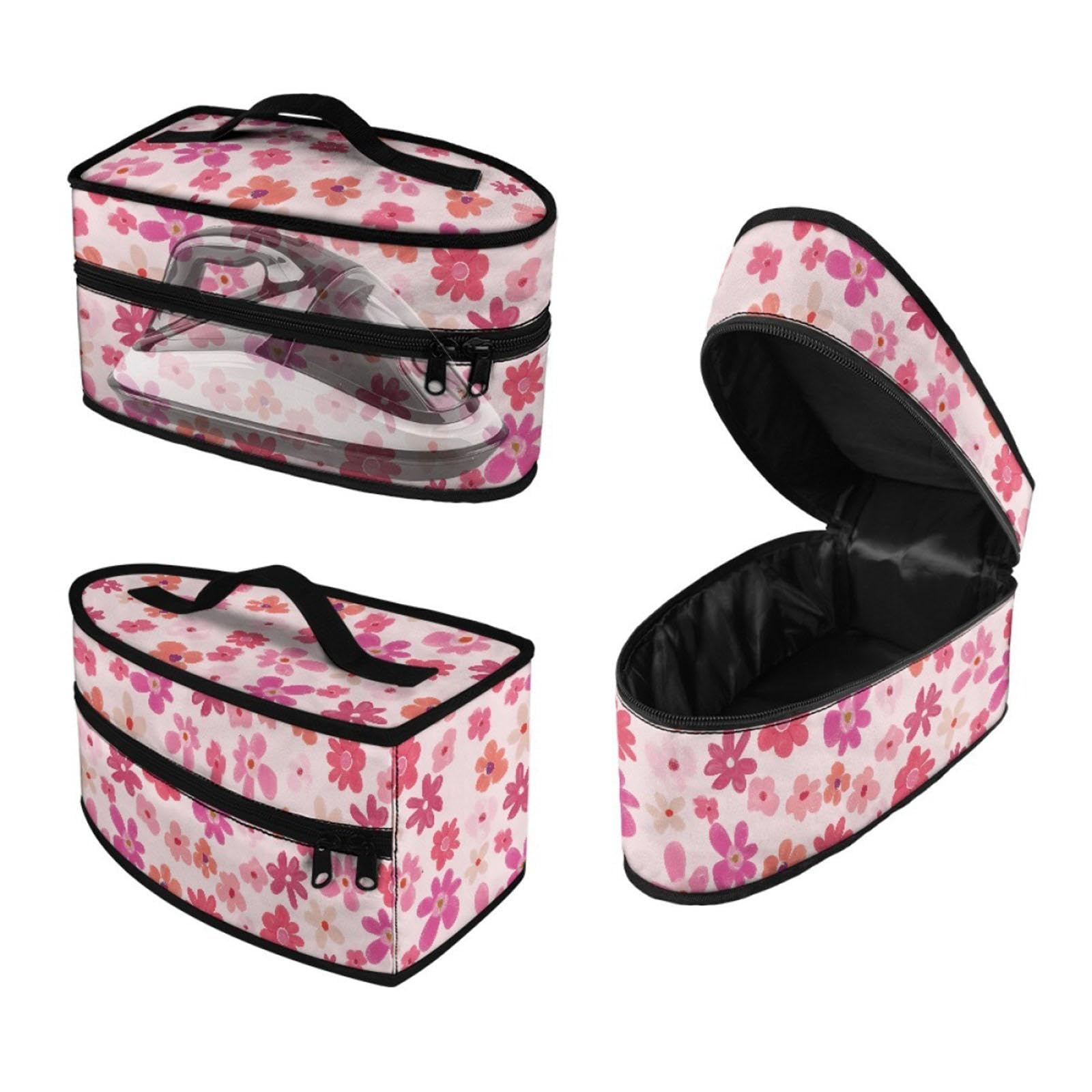 perfk Borsa portaferro per la maggior parte dei da stiro. Pratica e compatta borsa portaferro con manico e chiusura a cerniera per vacanze, interni ed, Rosa