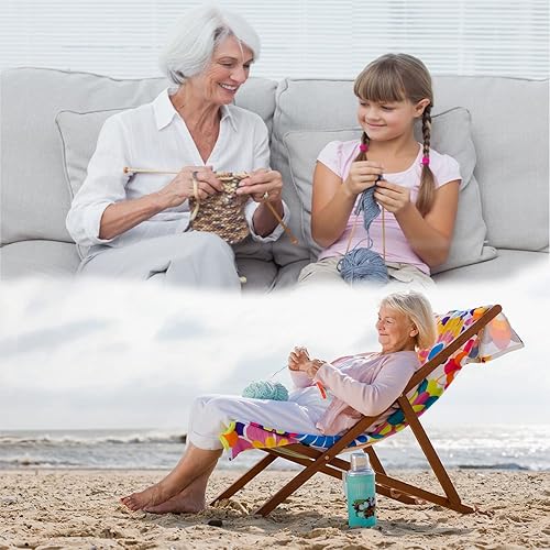 Miniatura 6 de Mdoker Juego de 95 agujas de tejer y ganchillo, 36 agujas de tejer de bambú rectas, 12 ganchos de ganchillo de encaje de tamaño pequeño, 5 agujas