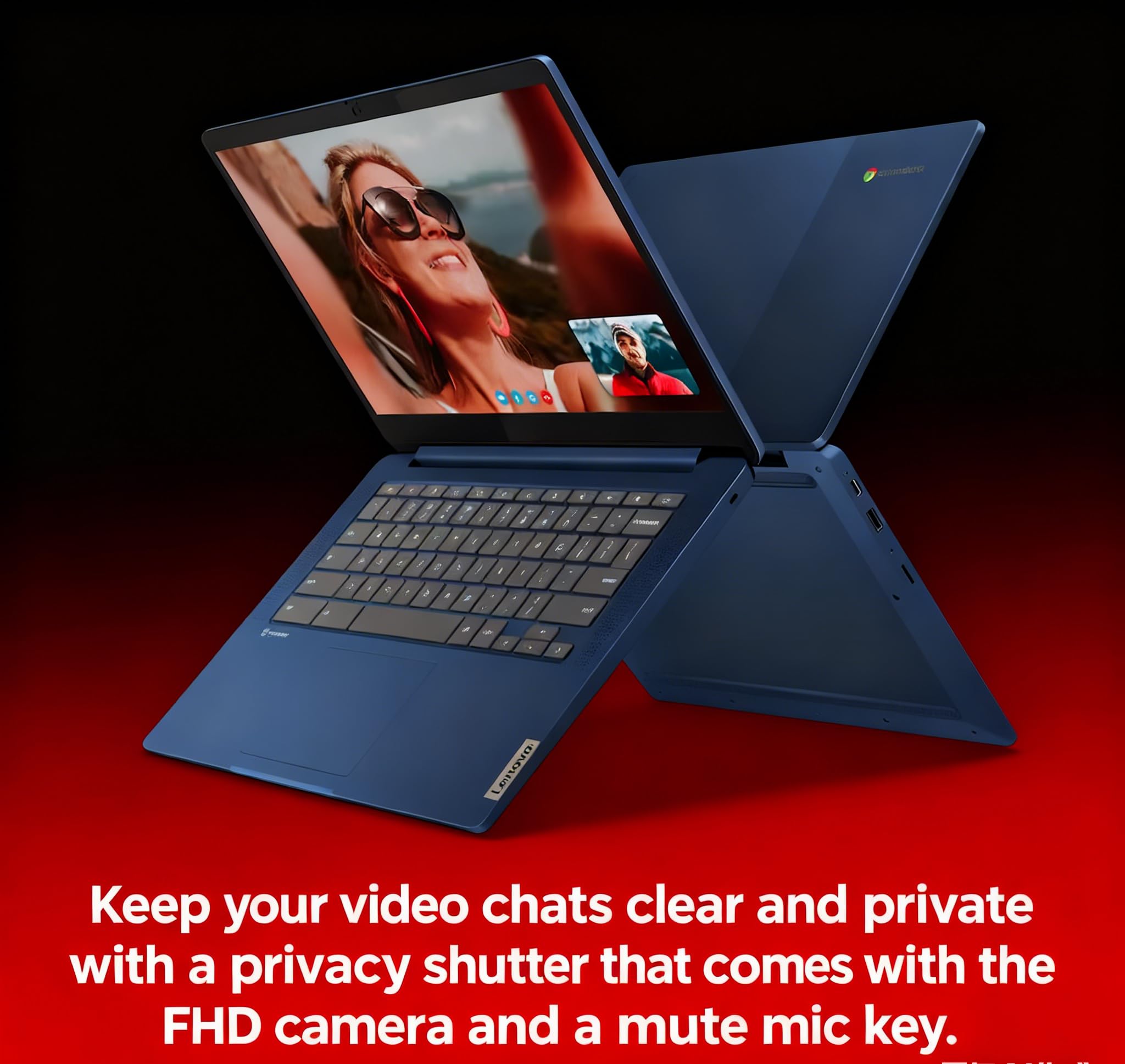 Lenovo IdeaPad Slim 3 Chromebook 14" FHD Touchscreen Laptop, MediaTek Kompanio 520, 4 GB RAM, 64 GB eMMC + 64 GB USB Flash Drive, economico per studenti, utenti quotidiani e semplici, Chrome OS, LE
