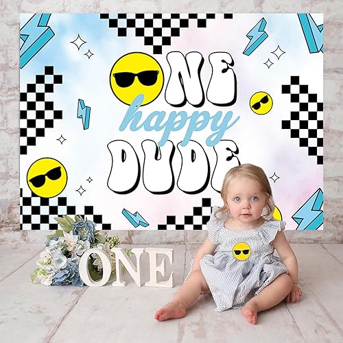 Miniatura 7 de Groovy - Telón de fondo de fiesta de cumpleaños, diseño de margaritas estilo bohemio, flores retro para bebé y niña, cartel vintage de dos fondos