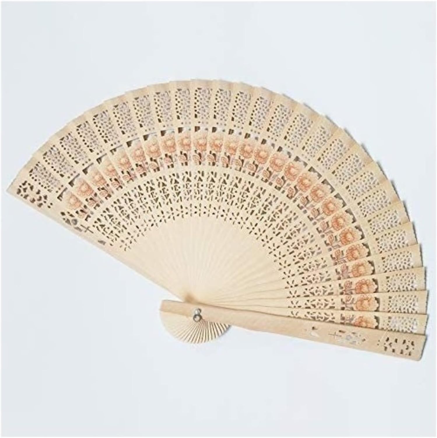 Folding Fan Hand Fans Folding Fan Chinese Wooden Hand Fan Wedding Hand Fragrant Party Carved Folding (Color : Wood Sunflower) Hand Fans(Black)