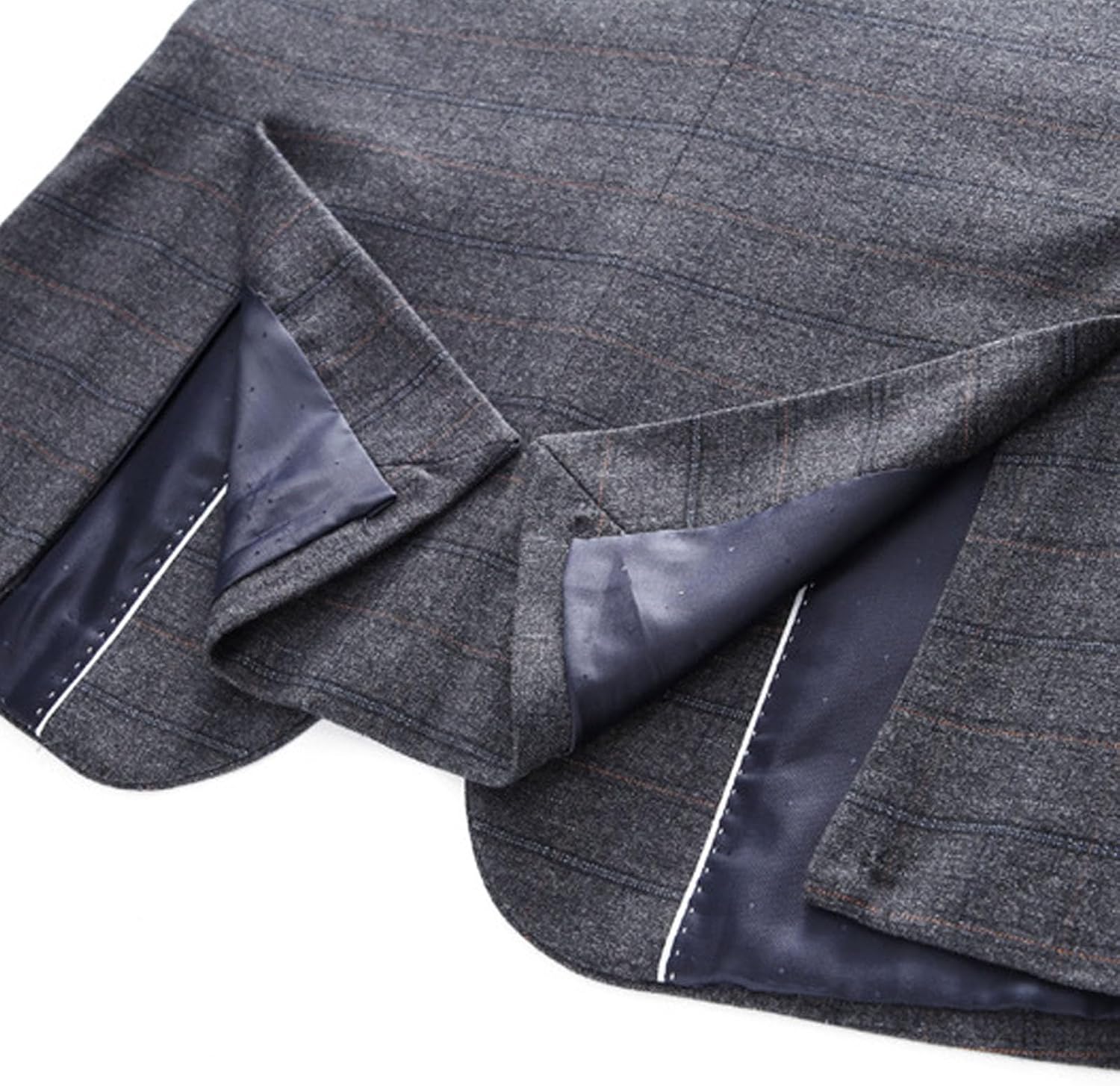 Mens 3 Piece Suits Slim Fit Tweed Suit Wedding Business Plaid Slim Fit Suits for Men One Button Suit Tuxedo Set