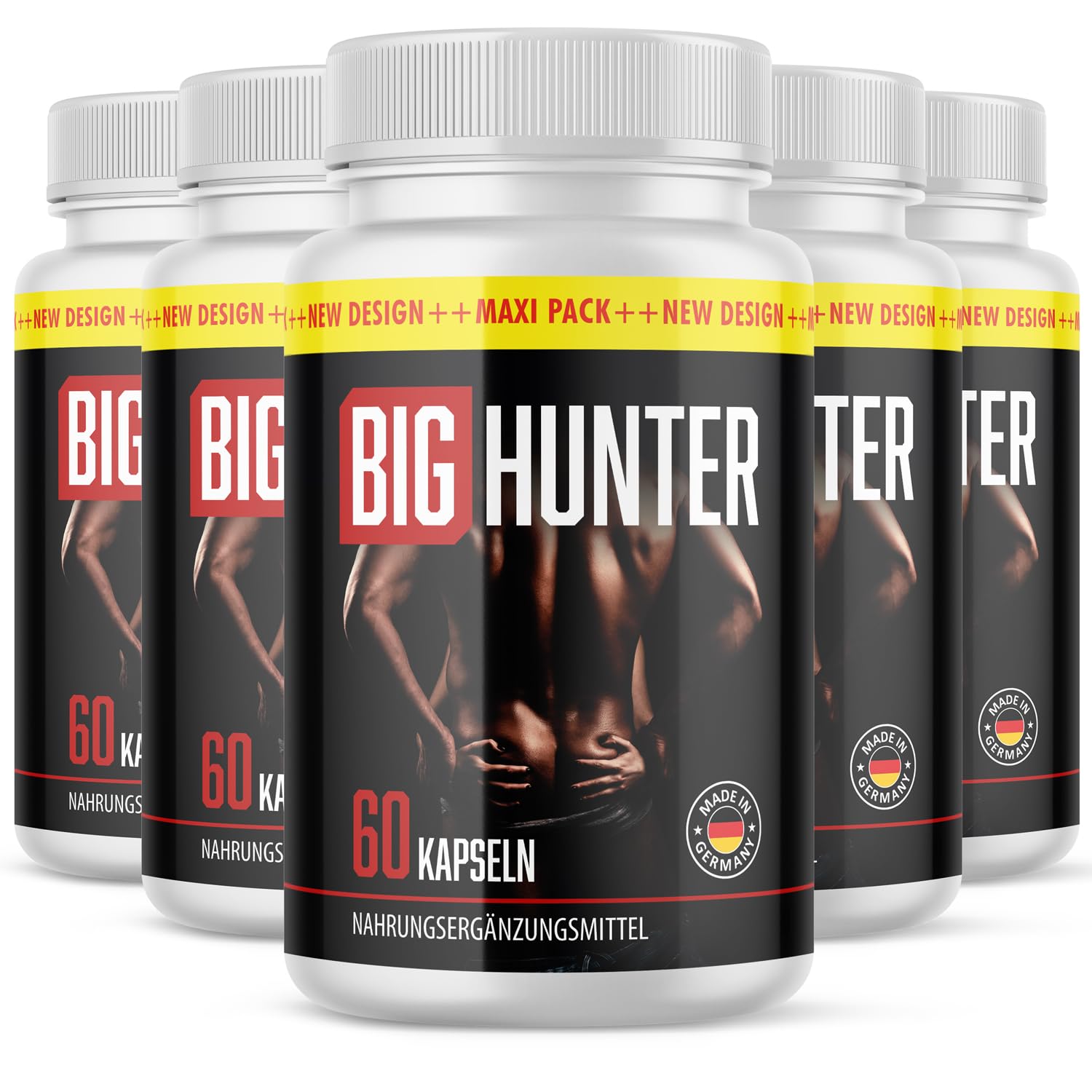 Big Hunter Kapseln - Liebe, Lust und Leidenschaft - für aktive Männer - 60 Kapseln 5x
