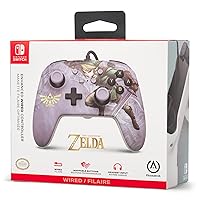 Vista 9 de PowerA Enhanced Nintendo Switch and Switch 2 Wired Controller - Valiant Link, Nintendo Switch Controller Zelda, Mappable Gaming Buttons, Officially