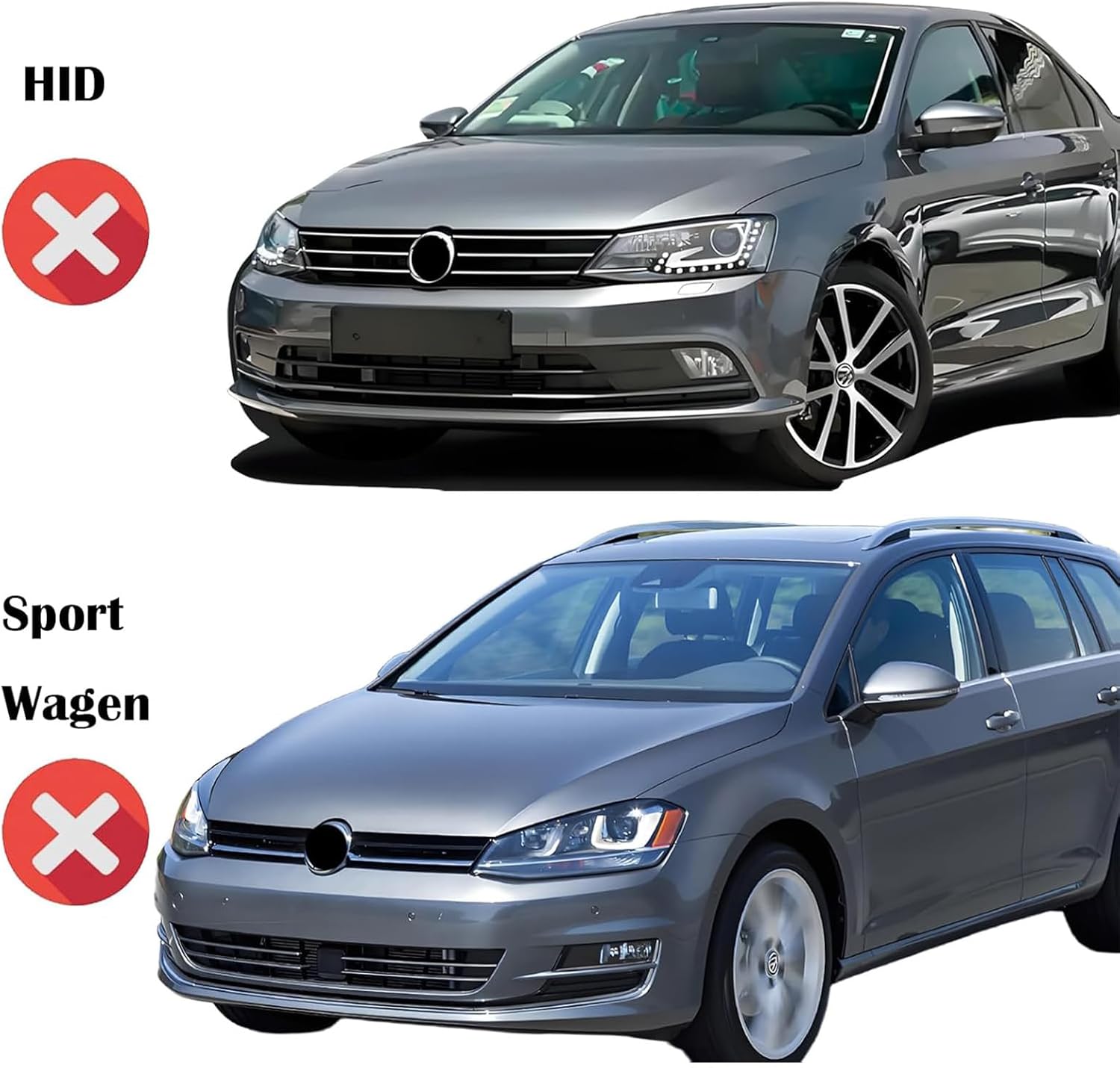 Headlights Assembly Compatible with 11-18 Volkswagen Jetta MK6 Head Lamp Halogen Model Replacement Black Housing Amber Corner