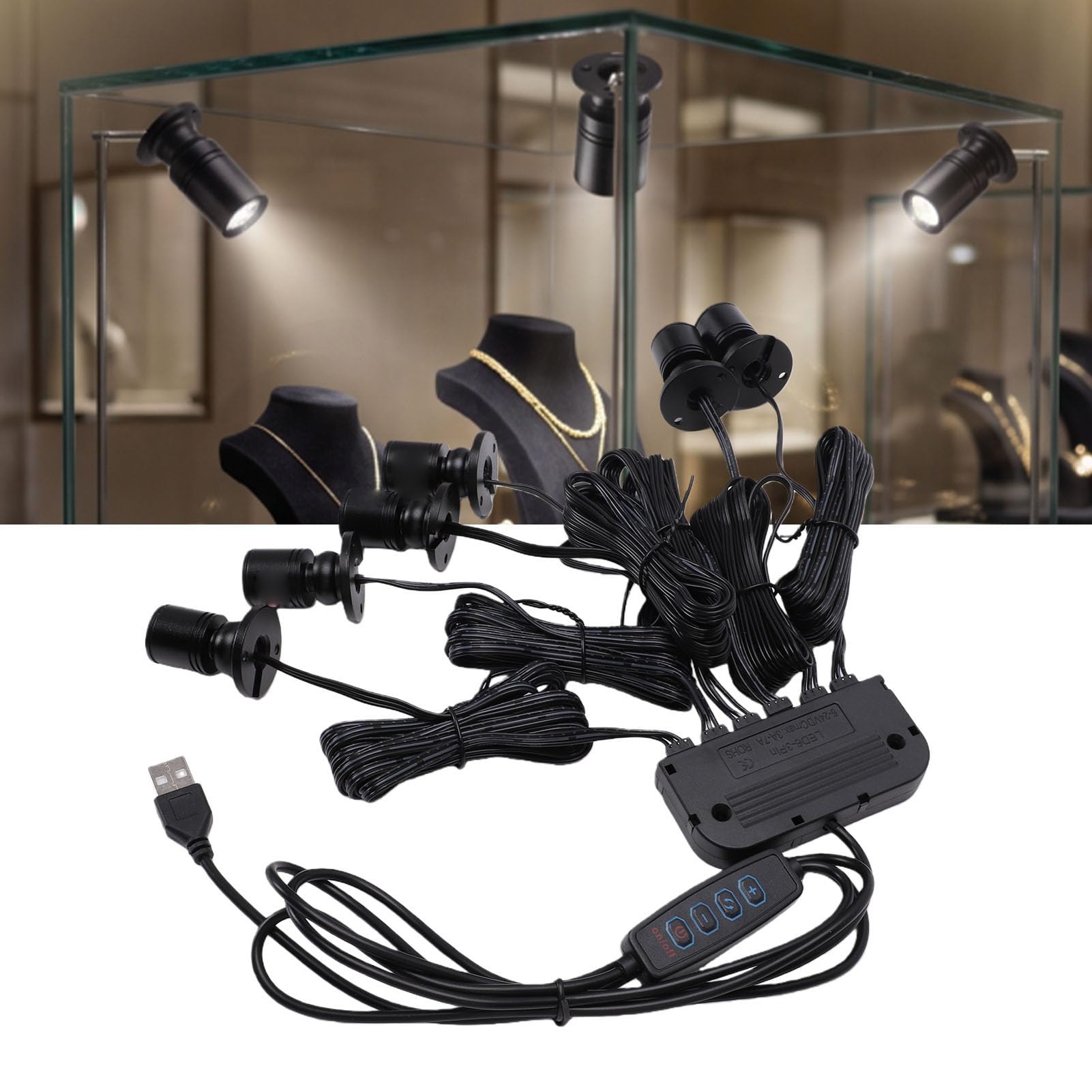 Hyuduo Wyświetlacz LED, USB, 3 Kolory, Pilot Zdalnego Sterowania (Jeden
