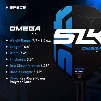 Selkirk Sport SLK Omega Pickleball Paddle & Pro S1 Ball 4-Pack | Made in the USA | Edgeless Carbon Fiber Pickleball Paddle | USAPA Approved
