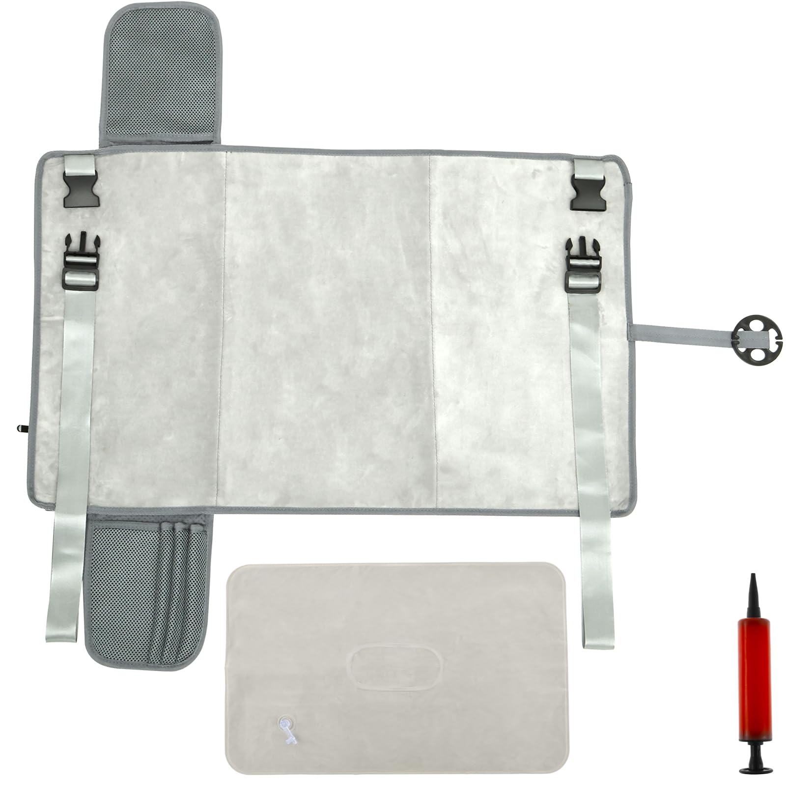 RVEFOT Toddler Airplane Bed, 2024 New Portable Kids Airplane Seat Extender, Comfortable Toddler Airplane Foot Rest, Multifunctional Baby Travel Essentials with Storage Bag