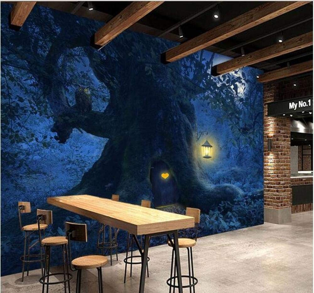 Papier peint 3D clair de lune pour une chambre parentale zen et nature