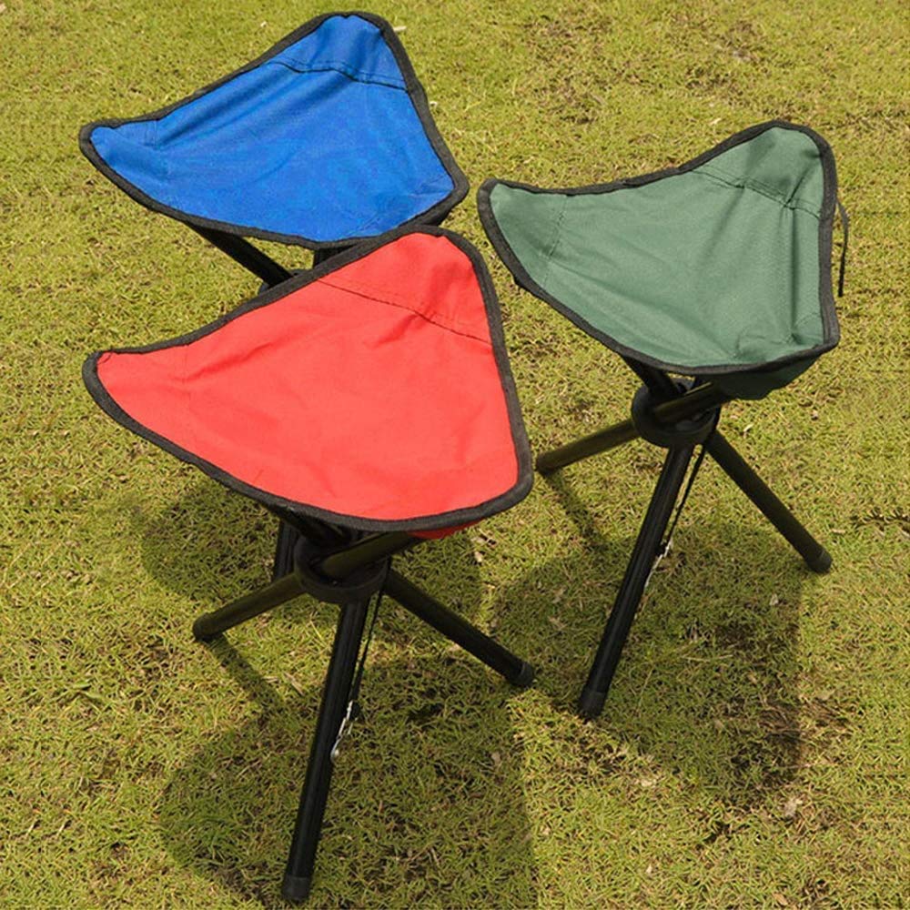 Taburete De Camping con Trípode Plegable, Silla Slacker, Taburetes De Camping con Trípode Ligero para Camping, Pesca, Senderismo-Blue