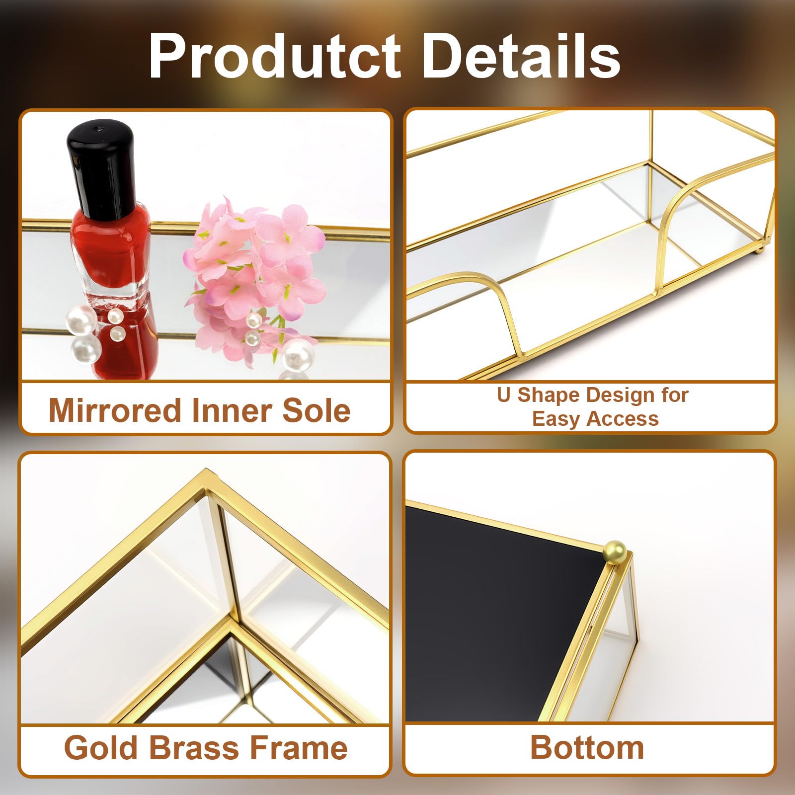Gästehandtuchhalter – Glas-Serviettenhalter für Badezimmer, goldfarben, Badezimmer-Serviettenhalter, Tablett, stilvolle Gästehandtuchhalter, Tablett für Badezimmer, WC, Küche, Esstisch
