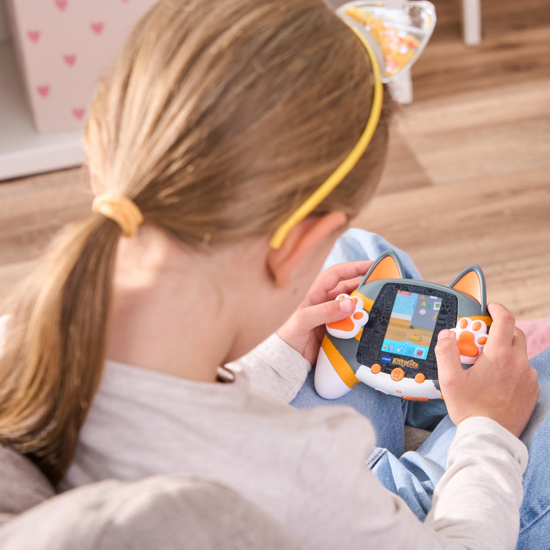 VTech KidiPet Kitty Life Console Gattino Virtuale Grigio Italiano 5+ Anni