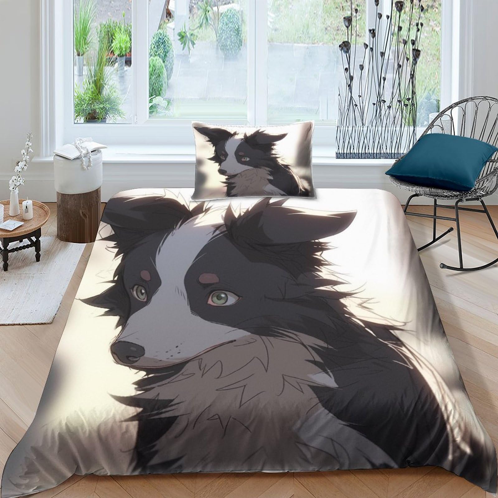Housse de couette chien de berger pour décorer une chambre d'enfant moderne