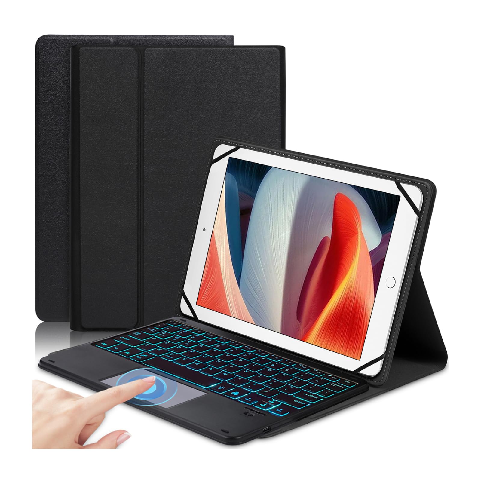 TY3316 Copertura per tastiera per tablet universale Bluetooth copertura per tastiera adatta per tablet da 9 "a 11" TY-3316D Touch Retroilluminazione