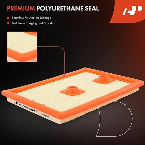 Miniatura 5 de A-Premium Filtro de aire de motor compatible con Audi A3 Sportback e-tron 2016-2018 y Volkswagen Jetta 2013-2018, L4 1.4L, panel flexible, repuesto