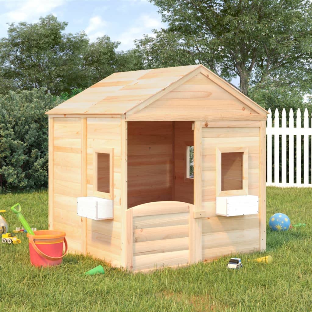 Genérico Casa de Juegos con Puerta con Cierre y macetas Madera Abeto,Juegos y Juguetes,Estructuras para Juegos al Aire Libre,Casitas Infantiles,93686