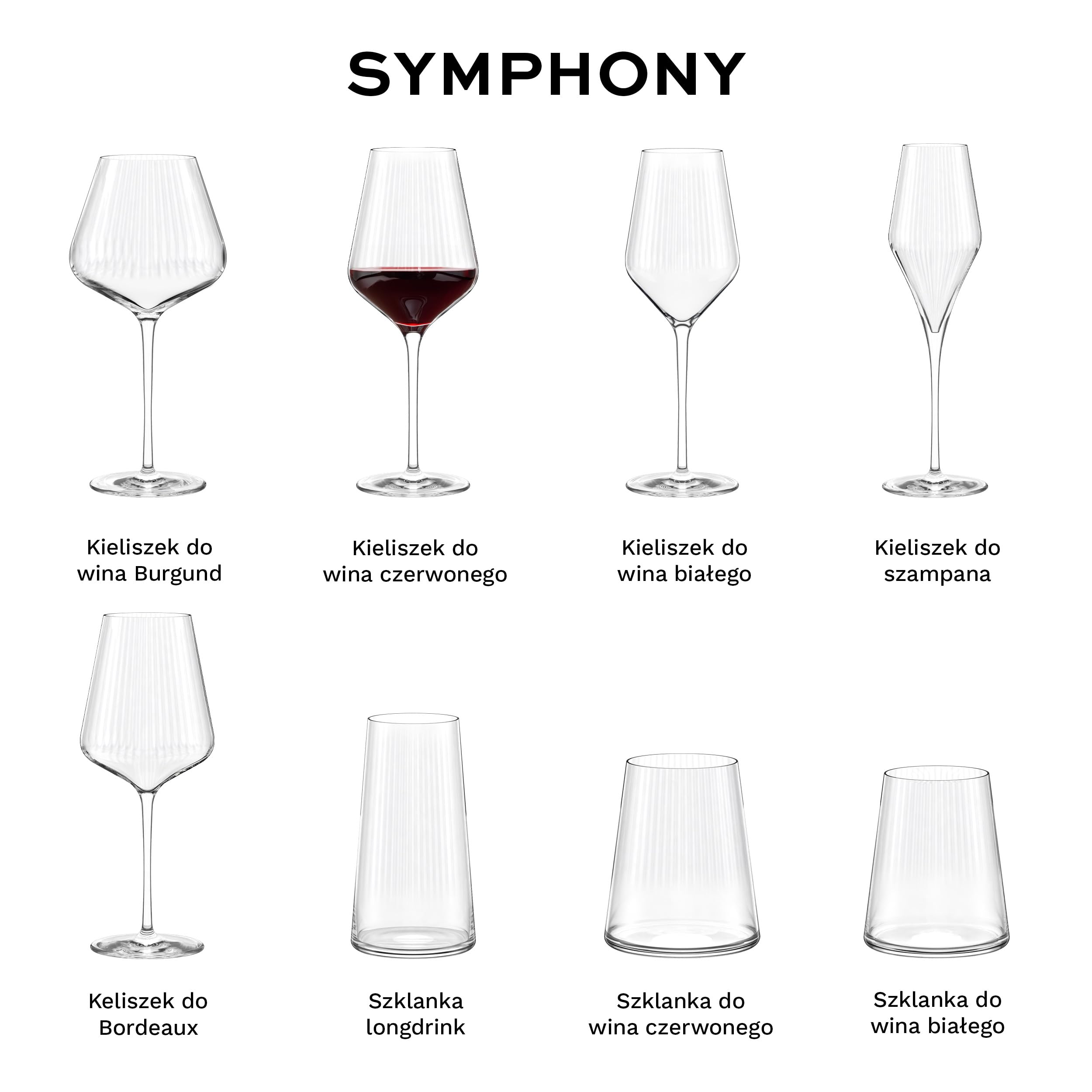 Stölzle Lausitz Kieliszki do wina czerwonego Symphony Zestaw 6, 570 ml – Eleganckie kryształowe kieliszki do wina czerwonego – Maksymalne rozwinięcie aromatów – Zmywarka & odporne na uderzenia
