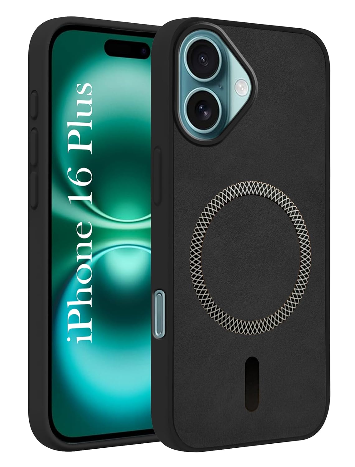 Jkobi Back Cover Case for Apple iPhone 16 Plus (Sleek Leather Finish | MagSafe Compatible Wireless Charging | Camera Bump Protection)