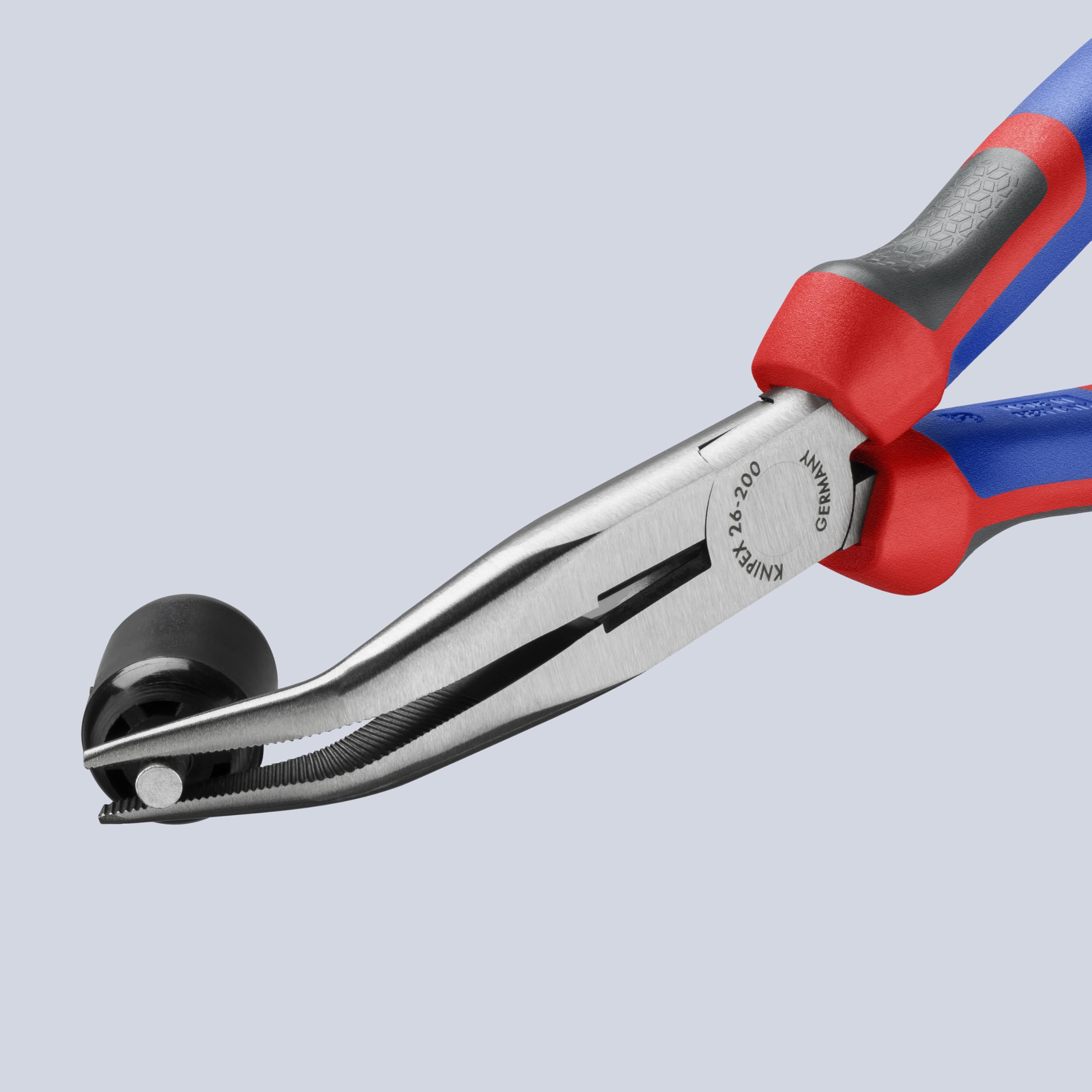 Knipex 2622200Sba en ángulo alicates de punta larga con cuchilla con agarre, 8 cm