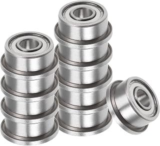 Kozelo 10pcs F693ZZ Flanged Ball Bearing - [3x8x4mm] Replacement Wheel Bearings for Wheelbarrow Lawnmower Hand Truck Axle Use, Chrome Steel, ABEC1