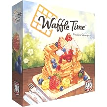 AEG Waffle Time | Draft Fruit Toppings & Whipped Cream, Create Patterns Spread Syrup | Abstract Strategy Breakfast Board Game | 1-4 Players | Ages 10+