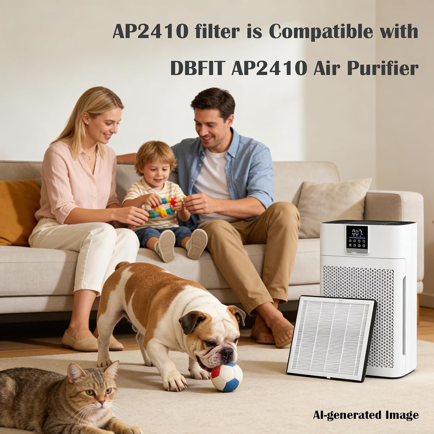 AP2410 Replacement Filter for DBFIT Air Purifier AP2410-2 Pack image 2