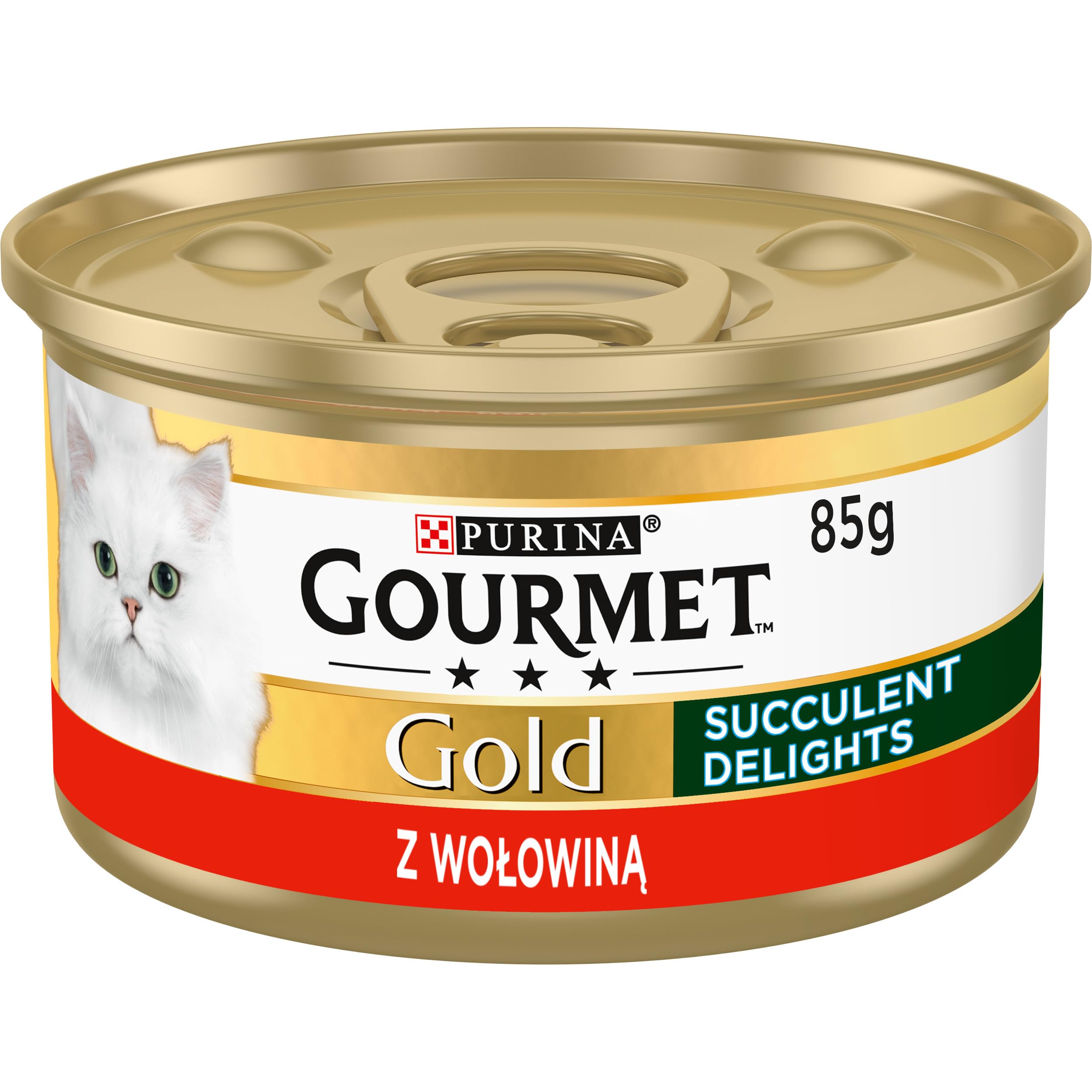 GOURMET GOLD Succulent Delights | Karma mokra dla dorosłych kotów | Z Wołowiną | 12x85g