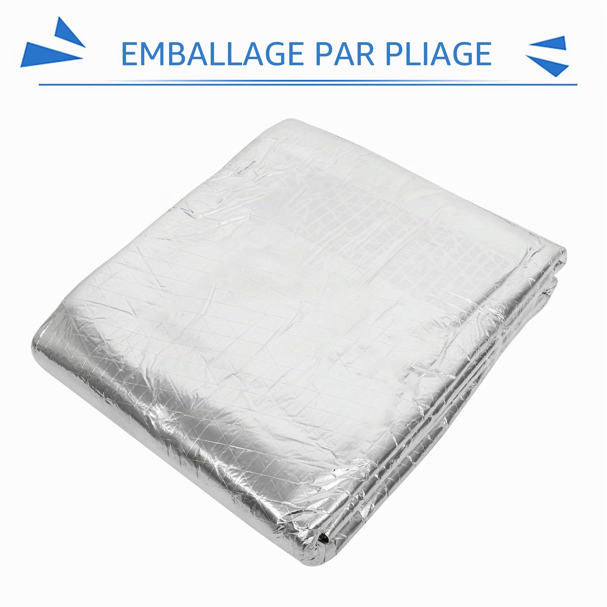 uxcell Isolant Thermique Et Phonique 1pc Pour Toit, Conduite D'eau | Dimensions 203X100Cm, Mousse Haute Densité, Feuille D'Aluminium, Usine, Ferme, Industrielle, Anti-Bruit, Anti-Gel