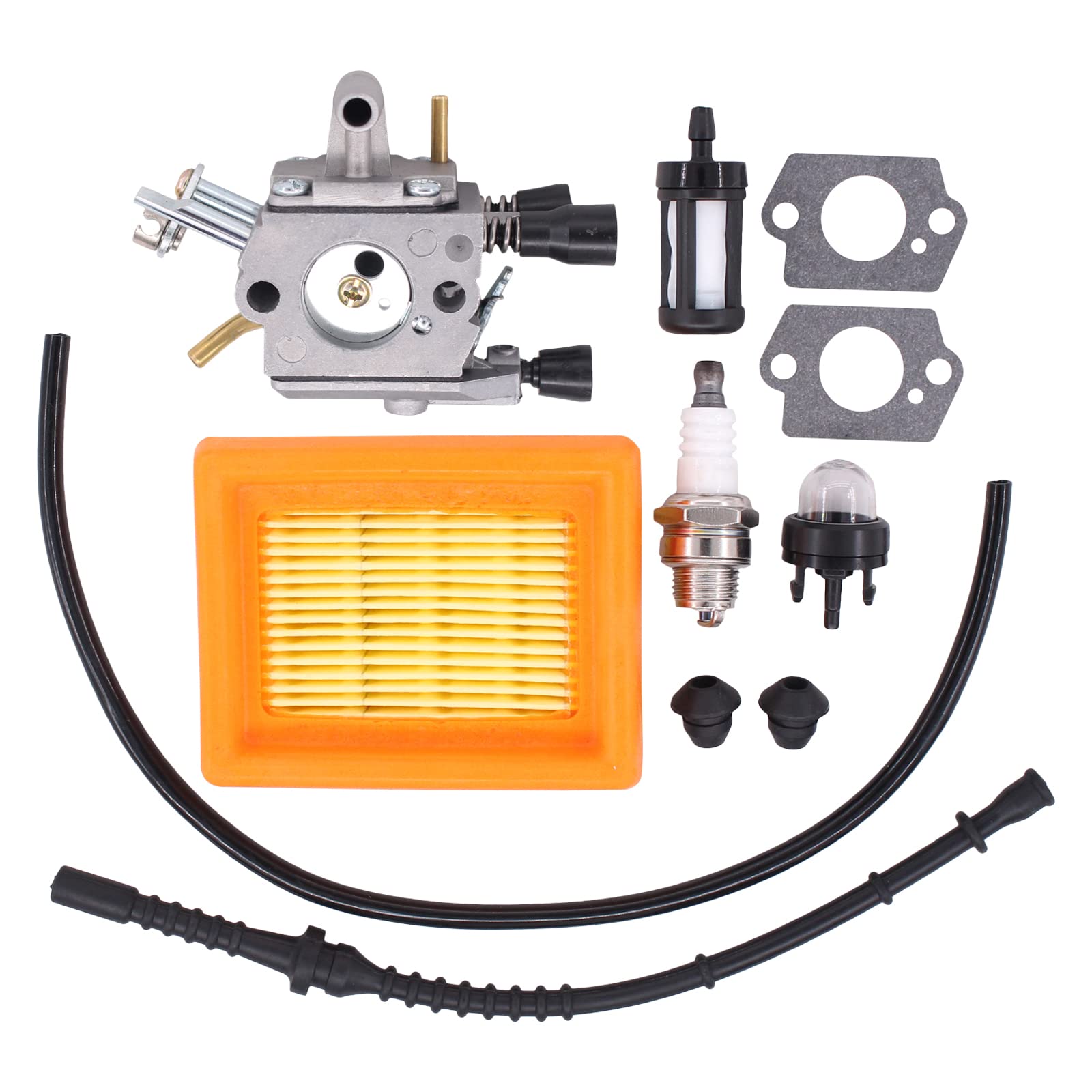 Carburatore Carb 11PCS con filtro aria Tubo carburante per Stihl FR450 FS400 FS450 FS480 SP400 SP450 Zama C1Q-S34H Modelli 41281200651