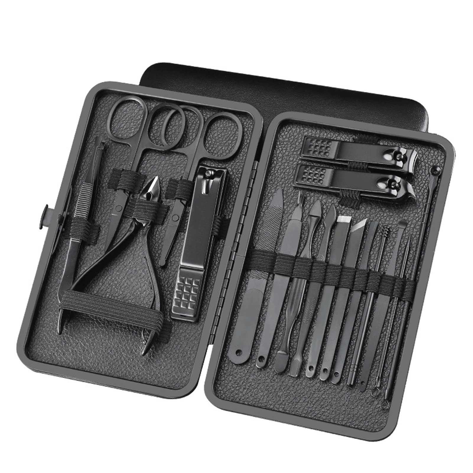 SaryEdge Manicure Set Professional Nail Clipper Kit- 18 Pcs Manicure Cutters Nail Clipper Set Household Stainless Steel Clippers Pedicure Scissors Tool,